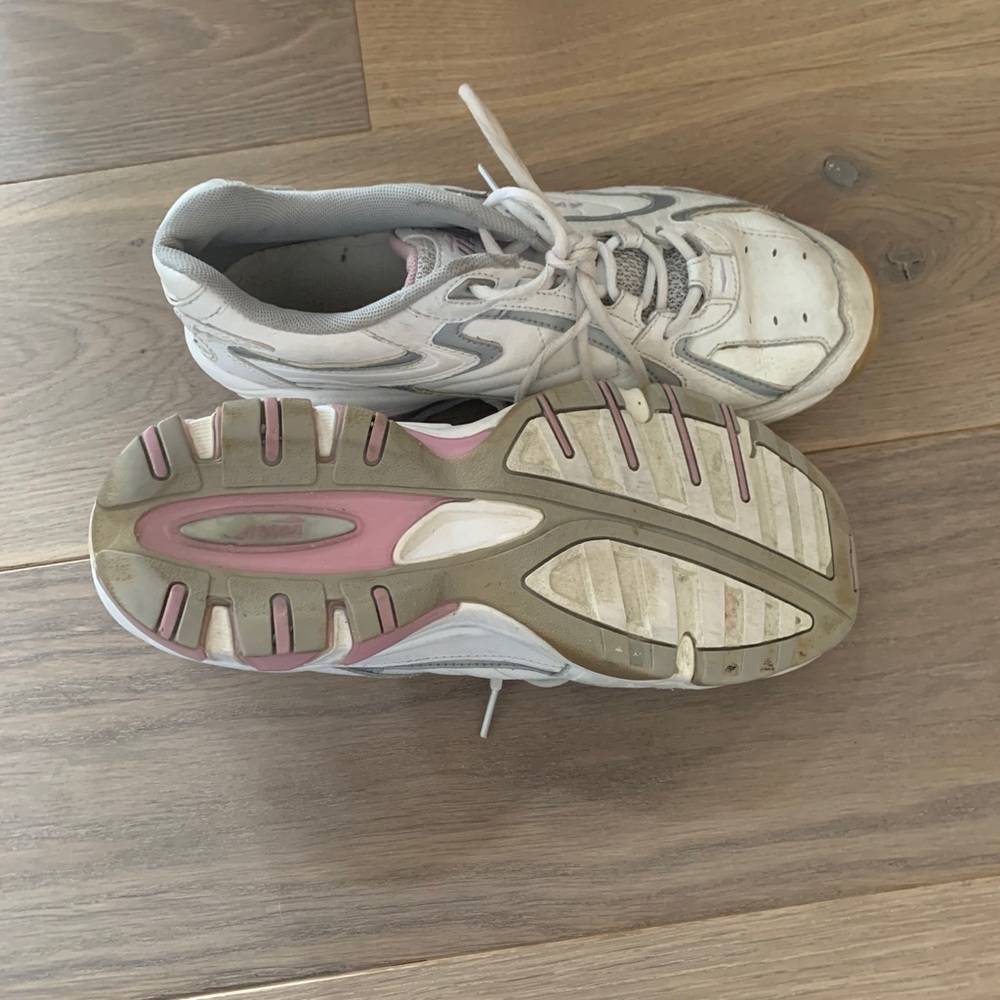 adorable retro actual tennis shoes; all white